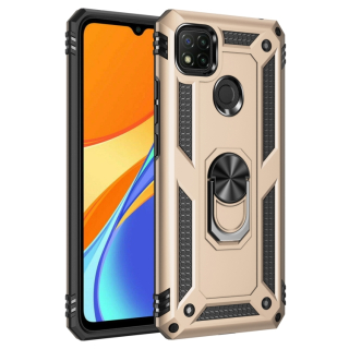 Tvrdený kryt pre Xiaomi Redmi 9C - Ring Armor zlaté
