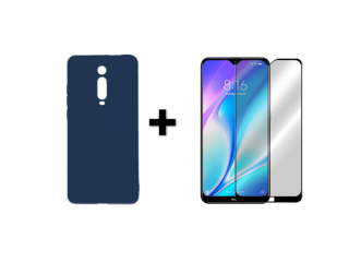 9D SKLO + PÚZDRO 2v1 pre Xiaomi Redmi 8 modré