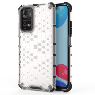 Tvrdený kryt pre Xiaomi Redmi Note 11 / Note 11s - Honeycomb biely