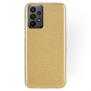 Silikónový kryt pre Samsung Galaxy A23 / A23 5G - Glitter zlatý