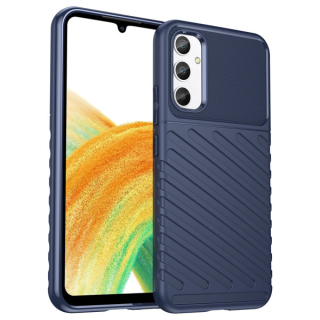 Silikónový kryt na Samsung Galaxy A34 5G - THUNDER modrý