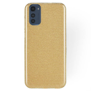 Silikónový kryt pre Motorola Moto E32 / E32s - GLITTER zlatý