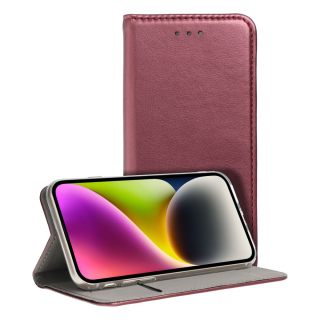 SMART MAGNETO Knižkové puzdro Apple iPhone 16 bordové