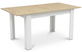 Rozkladací stôl NP 120-160x80 Sonoma - biele nohy